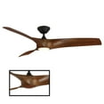 thumbnail image 3 of Zephyr 62" Matte Black/Distressed Koa Dimmable LED Smart Ceiling Fan with Remote Control, 3 of 11
