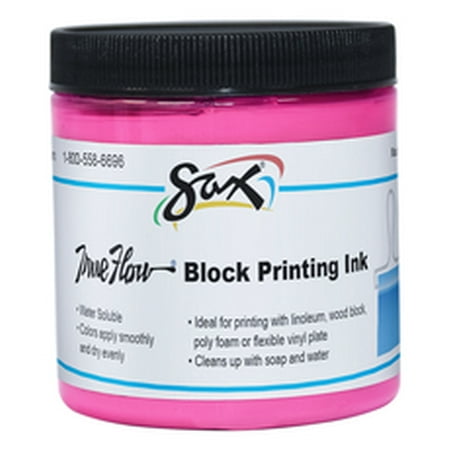 - Sax True Flow Water Soluble Block Printing Ink, 8 Ounces, Magenta