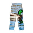thumbnail image 6 of Daiia Mallard Duck Swimming In A River Men's Sleep Pant with Pockets and Drawstring,Pajama Pants-X-Large, 6 of 9