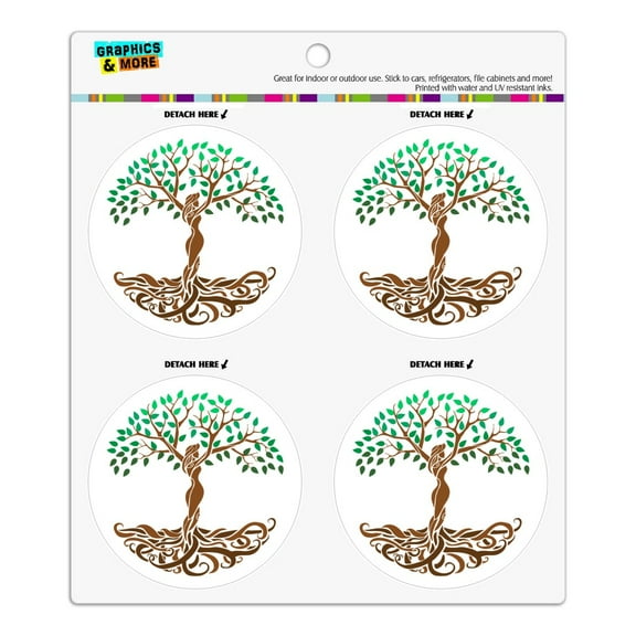 Tree of Life Mother Nature Refrigerator Fridge Locker Vinyl Circle Magnet Set