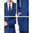 thumbnail image 6 of Unique Bargains Men's Blazer Single Breasted One Button Prom Suit Coat M Navy Blue, 6 of 6