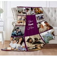 thumbnail image 5 of Customized Photo Collage Blanket-Wedding Blanket. Soft Fleece Throw Blanket, Personalized Picture Blanket. Gift for Wedding, Christmas, Birthday & Anniversary.(Photo Blanket- 07, 50" X 60") A Blankets, 5 of 5