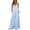 Blue, variant on Women's Backless Summer Beach Casual Jumpsuit,V Neck Spaghetti Strap Wide Leg Jumpsuit with Pockets,Blue Women's S-XXXL