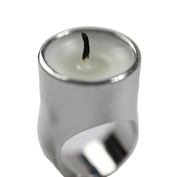 Retro Specular Rings Candle Shaped Rings Plated Gold Wedding Bands for Women