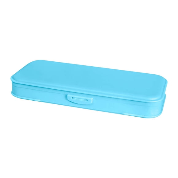 Estuche escolar con tres compartimentos organizadores azul 20.3 x 9 x 3