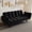 Black, variant on 57 - inch sofa with adjustable backrest for TV watching or napping / Improve relaxation in small apartments