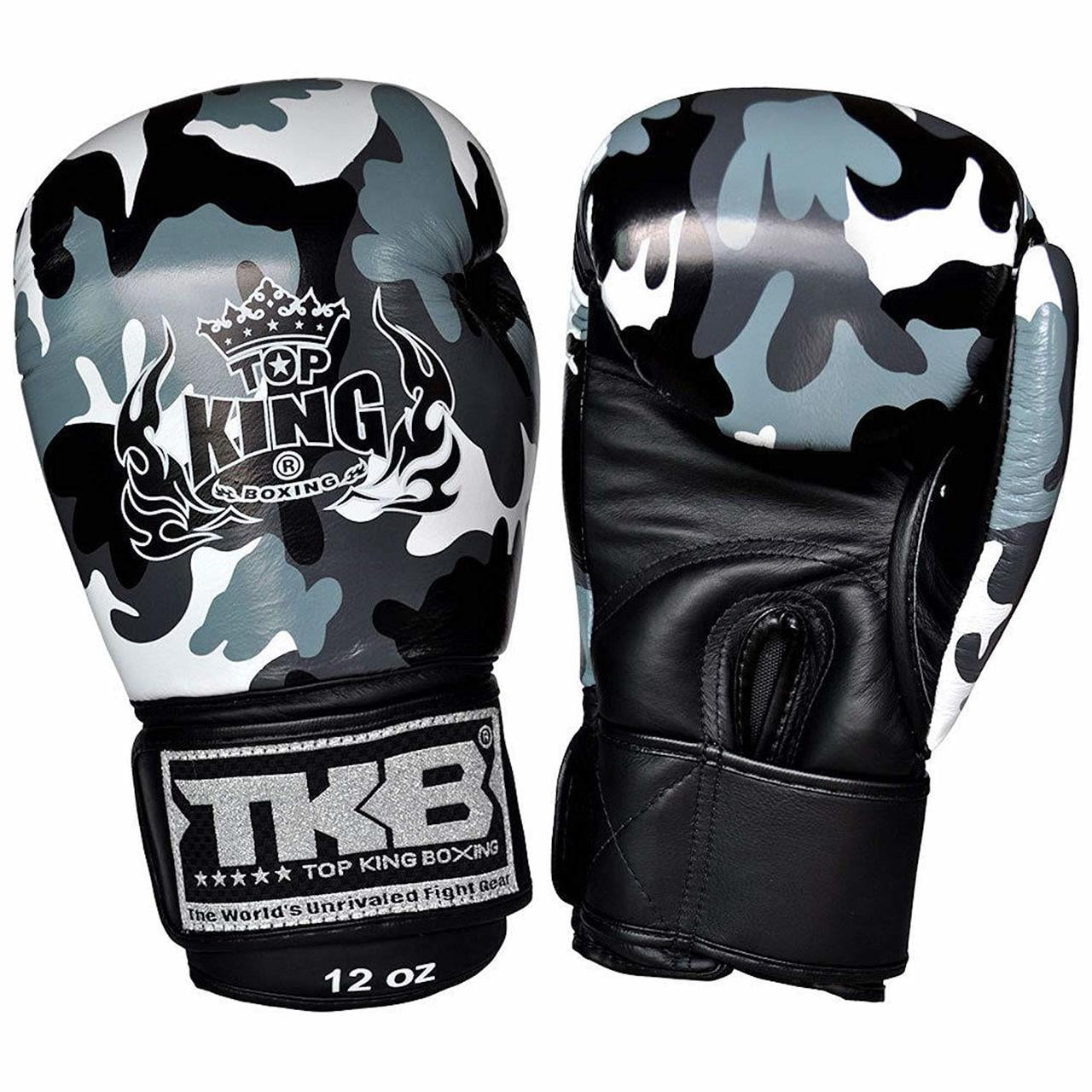 Top King Boxing Gloves Empower Creativity Camouflage 