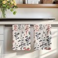 thumbnail image 7 of Grey Red Botanical Kitchen Towels Set of 4, Rustic Country Spring Floral Summer Leaf Absorbent Dish Towels for Kitchen, Microfiber Hand Towel, Quick Drying Tea Towel for Cleaning Dishcloths, 7 of 7