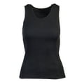 thumbnail image 2 of Essential Ribbed Cotton Tank Top for Women Cami 6 Pack, Black Medium, 2 of 3