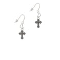 thumbnail image 2 of Silvertone Small Botonee Cross with Beaded Decoration Heart French Earrings, 2 of 4