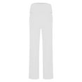 thumbnail image 4 of DDAPJ pyju Women's Foldover Flare Leggings Flared Skinny Pants Elastic Low Waisted Bell Bottom Yoga Pants Bootcut Stretchy Pants White L, 4 of 8