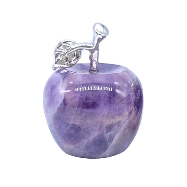 Wartleves Estatua de manzana Cristal curativo Decoración del hogar Piedra preciosa Regalos naturales Piedra ·