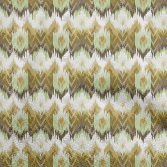 oneOone Cotton Poplin Twill Olive Green Fabric Flame Stitch Diy Clothing Quilting Fabric Print Fabric By Yard 56 Inch Wide