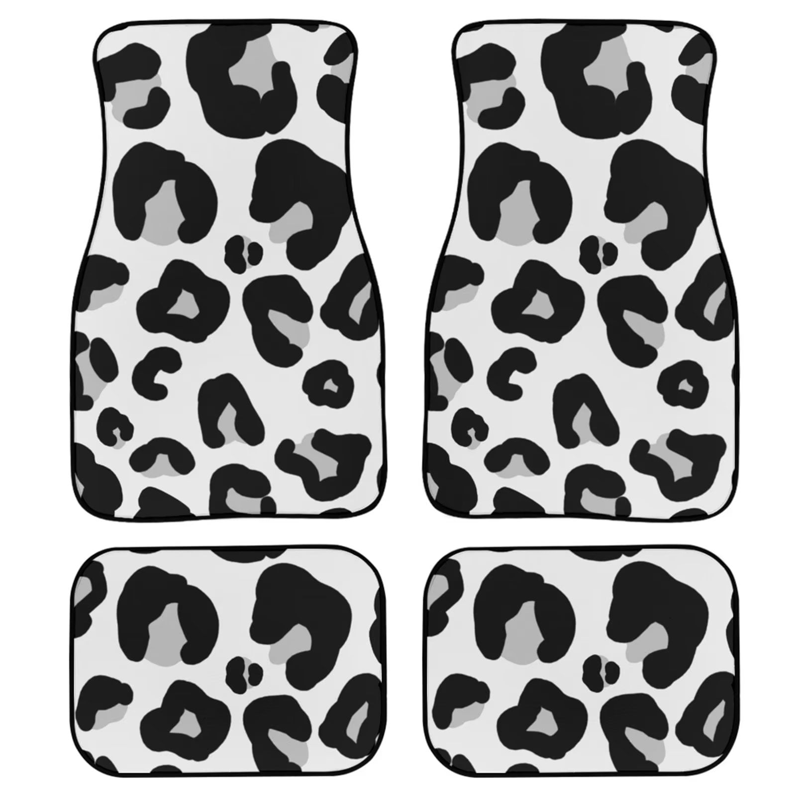 FKELYI Grey Leopard Print Car Floor Mats for Sexy Women,Set of 4 Car ...