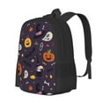 thumbnail image 2 of DouZhe Lightweight Backpack, Halloween Pumpkins Bats Witch Prints Travel Outdoor Hiking Bag School Bookbag Casual Daypack Backpacks for Women Men, 2 of 7