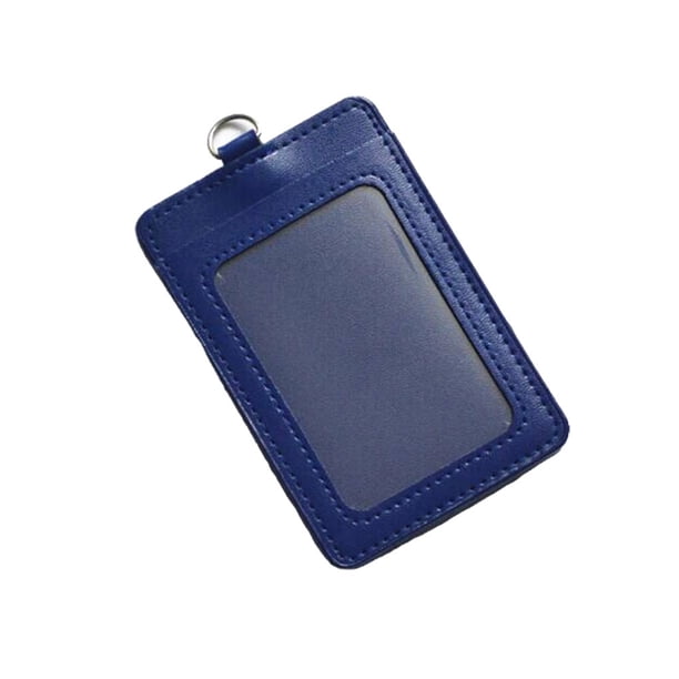 Inteprter 10 piezas de portatarjetas de identificación, suministros de oficina de negocios, funda protectora informal de colores, funda para tarjetas de Carpetas de archivos Vertical/Azul Oscuro