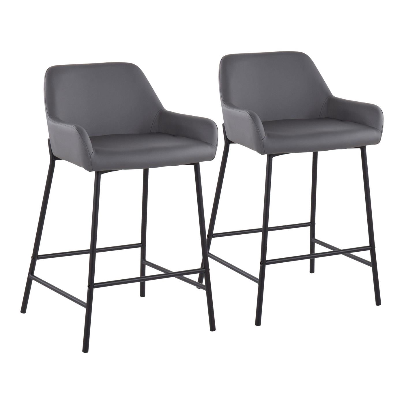 Lumisource Daniella Industrial FixedHeight Counter Stool in Black