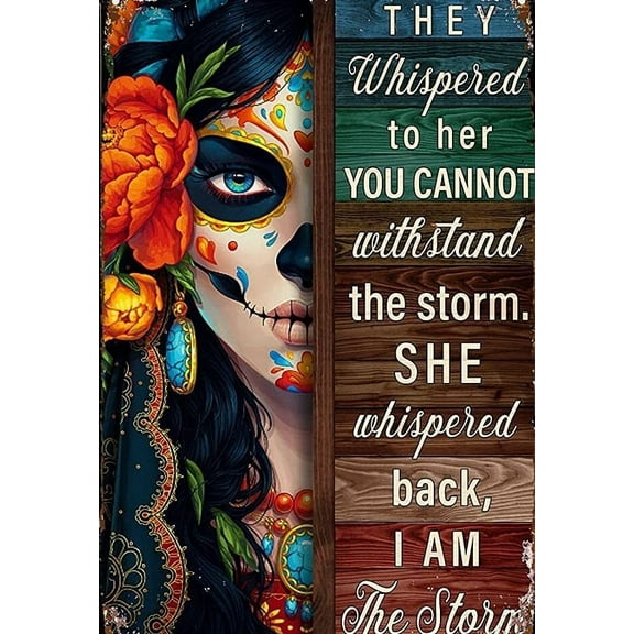 Vintage poster Skull I Am The Storm Wall Poster Decor Bedroom Door  poster