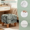 thumbnail image 6 of TSOVTHRID Pixel Camouflage Pattern Ottoman Cover Square Soft Stretch Slipcover for Square Ottomans, Anti-Slip Footstool Cover with Elastic Bottom, Machine Washable, 6 of 7
