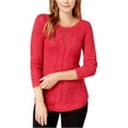 thumbnail image 1 of Maison Jules Suéter de punto de cable para mujer, rojo, XS maison Jules  Tejer, 1 of 2