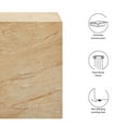 thumbnail image 3 of Modway Jordana Table d'Appoint Carrée pour Intérieur - Mobilier de Patio Extérieur en Béton, 3 of 10