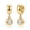 Gold-Chunky Teardrop Hoops, variant on Fashion Pendant Earrings, Women's Style, Bold and Bold Zirconia Earrings (Gold/Silver)