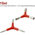 thumbnail image 4 of ABCISI 4Pcs Y-Shaped 3 Way Socket Wrench, Bike Repair Tools Triangle Allen Wrench Outer Spanners 4/5/6mm Bike Bicycle Cycling Wrenches Y-Type 8/9/10mm, 4 of 9