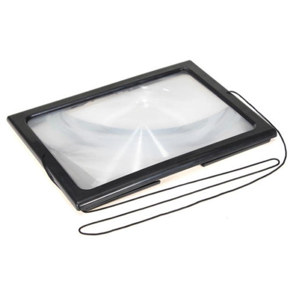 Buy Large A4 Hands Free Magnifying Glass Sheet 4 Led Magnifier Neck Cord Led Light Black Online