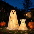thumbnail image 6 of Halloween Decorations 2PC Outdoor Spooky Witch Ghost Dog With Light Party and Yard, 6 of 8