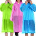 thumbnail image 4 of Happy Date 1PC Raincoat , Adults Emergency Waterproof Raincoat with Hood for Camping, Hiking, Sport or Outdoors, 7 Colors, 4 of 5