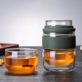 thumbnail image 4 of Travel Tea Set Glass Portable Teapot Set for Daily Use Birthday Gifts - Green, 4 of 9