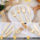 thumbnail image 3 of Utensilios Flatware DayAmmi de plástico dorado, 150 unidades, 19,5 cm, 3 of 9