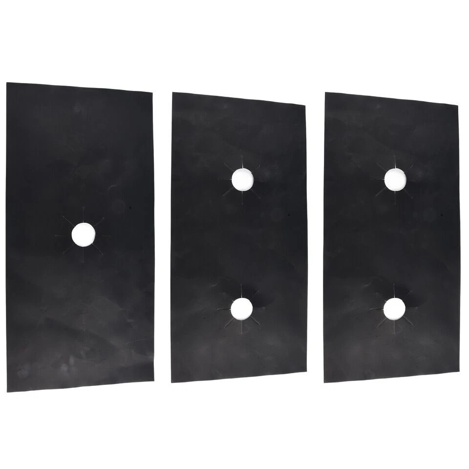 3Pcs Kitchen Gas Range Stove Top Burner Cover Protector Reusable Non-Stick Liner