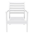thumbnail image 4 of Luxury Commercial Living 35" White Outdoor Patio Club Armchair with Black Sunbrella Cushion - Extra, 4 of 9