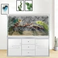 thumbnail image 5 of 48X24IN Brick Wall Stone Decor Aquarium Background, Black Brick Wall Fish Tank Background, Natural Rocky Glass Terrarium Background with 10 EVA Double-Sided Tape, 5 of 5