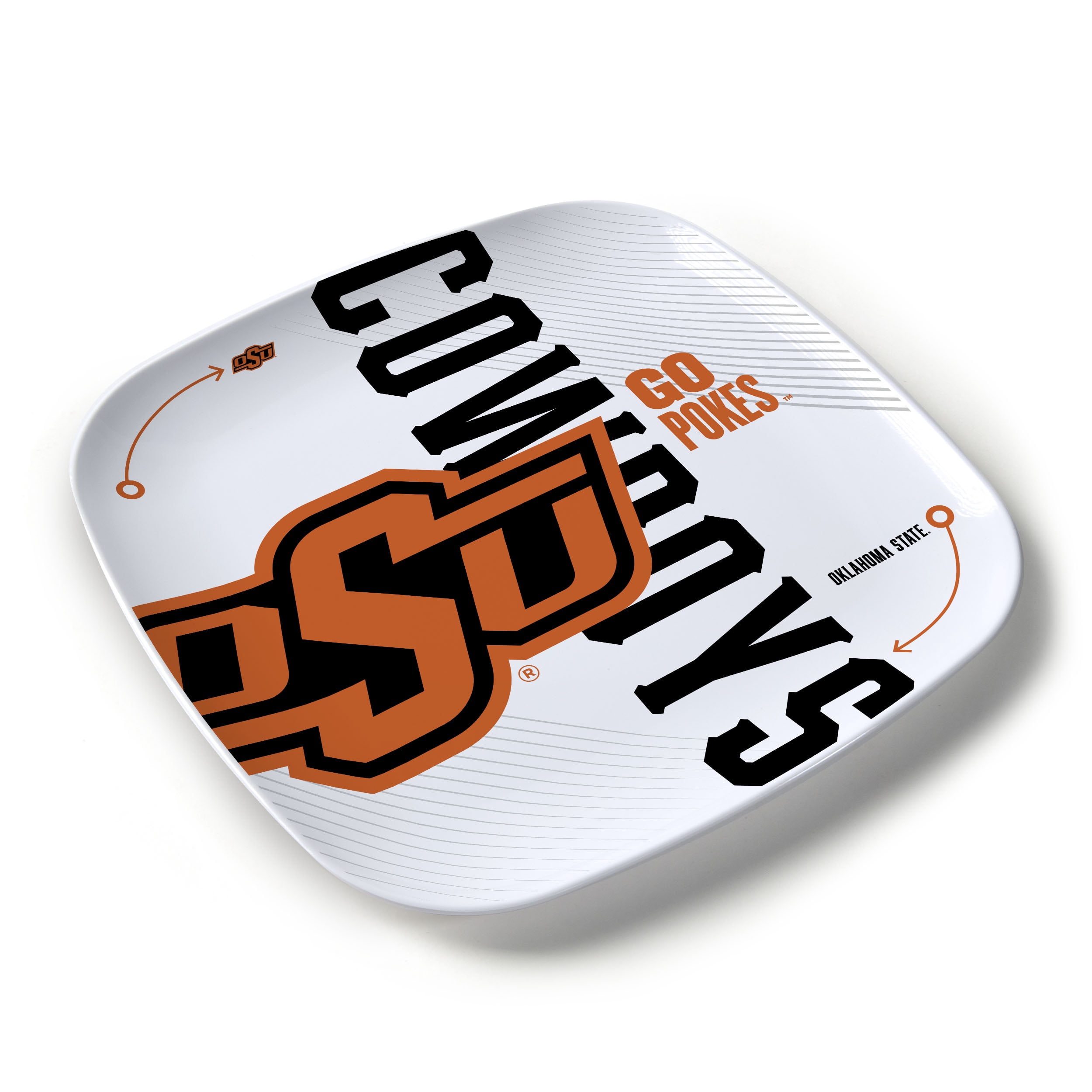 YouTheFan NCAA Oklahoma State Cowboys Large Party Plate
