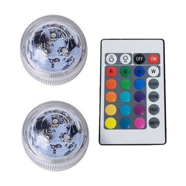 Under Water Led Light IP68 Waterproof Battery Operate RGB Submersible For Swimming Pool Fish Tank Pond Wedding Party Decoration ,Easy to Install