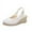 White, variant on Womens Espadrilles Wedge Sandals Platform Closed Toe Ankle Strap Summer Shoes