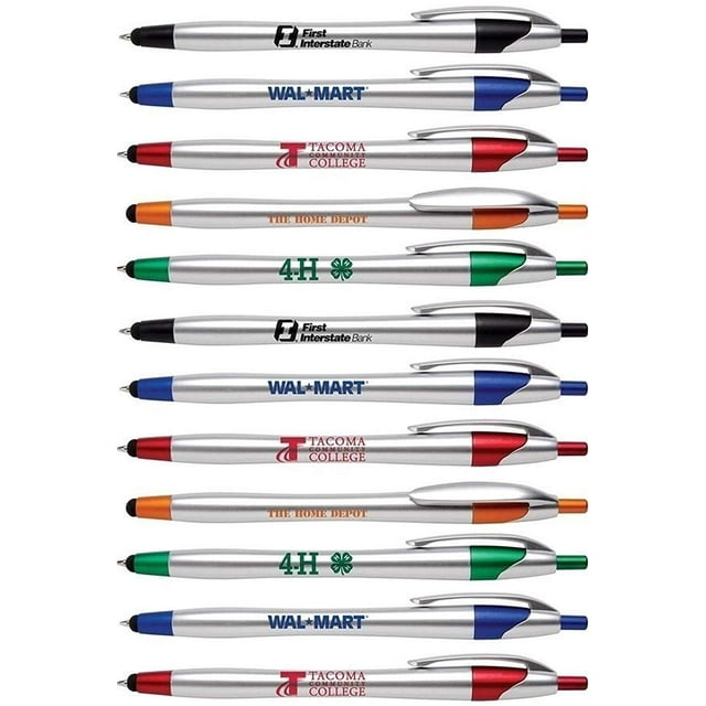 Personalized Ink Pens with Stylus - The Stream- Click action - Custom ...