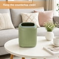 thumbnail image 6 of Uxcell 1.5L/0.4Gallon Mini Trash Can, Square Desktop Garbage Bin, Small Plastic Waste Basket Portable Countertop Bin for Bedroom, Kitchen, Office, Coffee Bar Rubbish Trash Can, Car, Green, 6 of 7