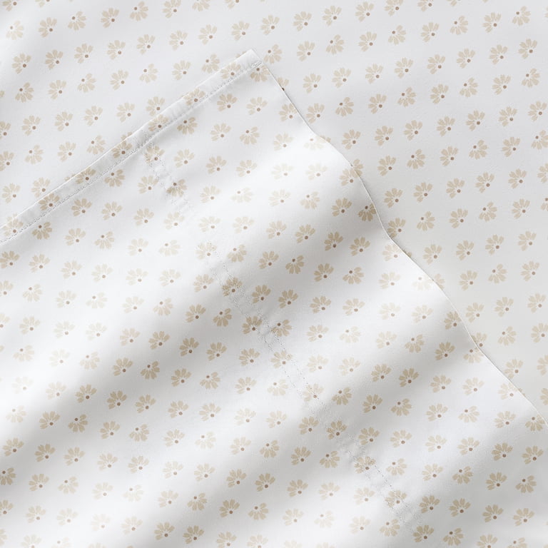 Comfort Canopy 4-Piece Long-Staple Cotton Sheet Set, Moon Daisies photo 6