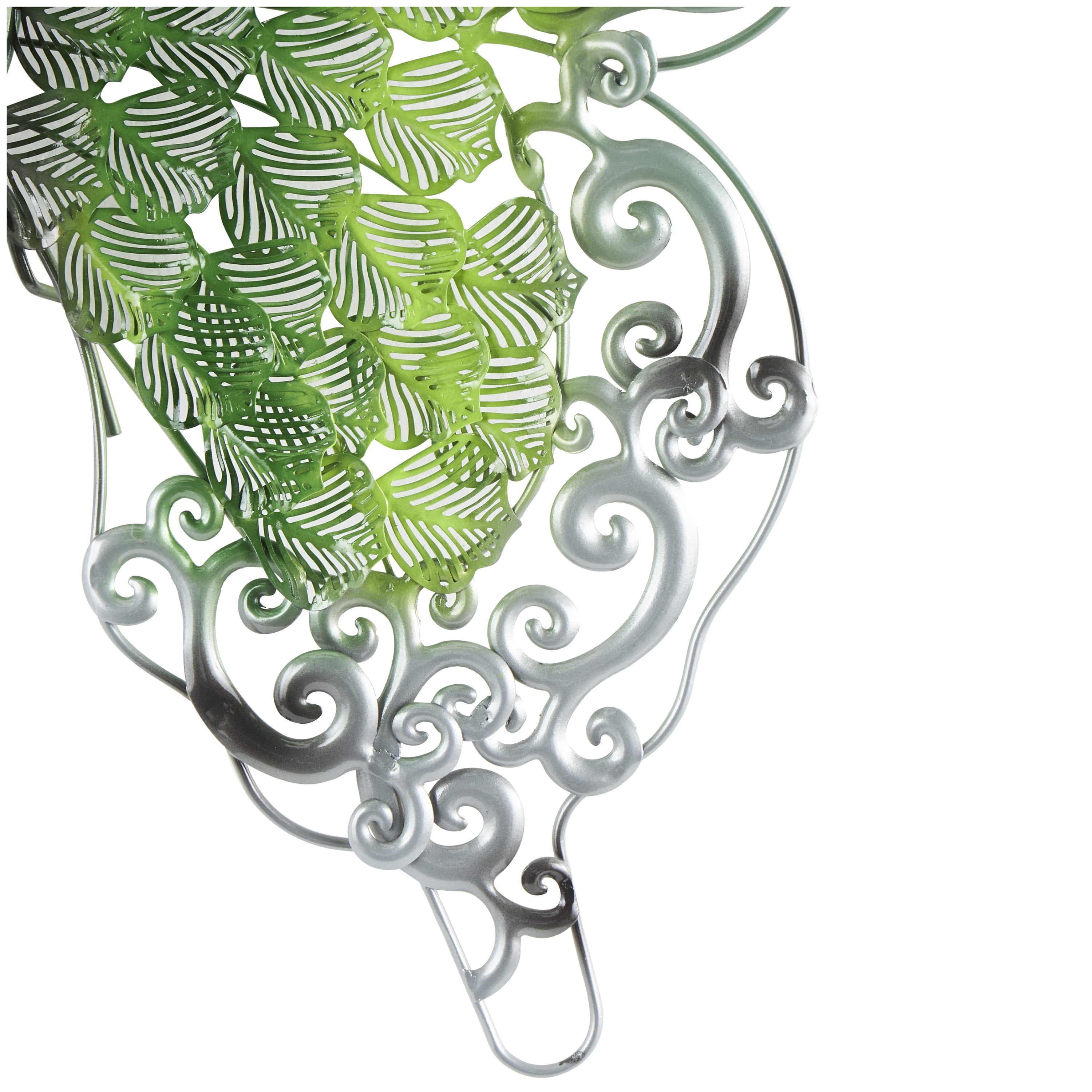 DecMode Green Metal Indoor Outdoor Butterfly Wall Decor