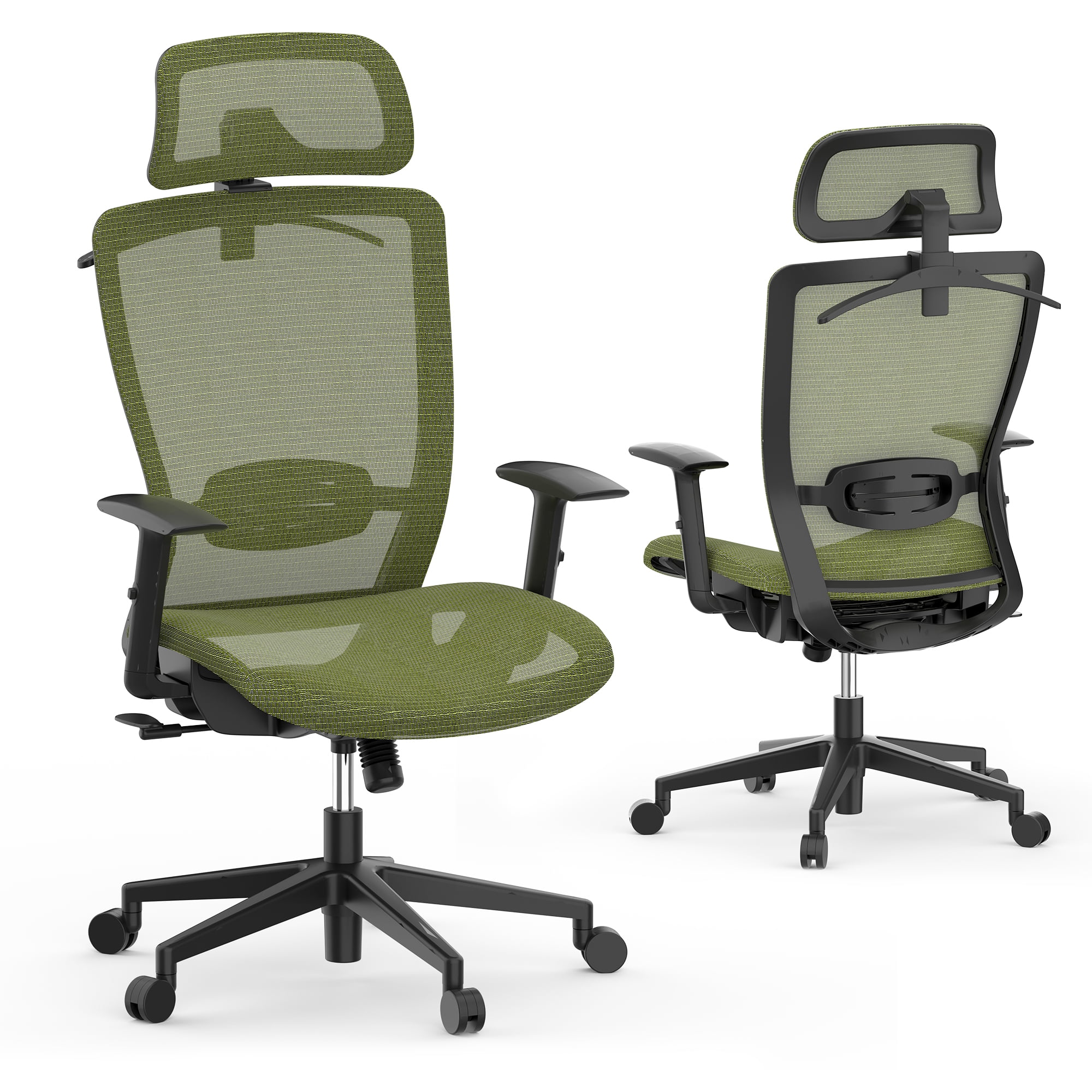 FLEXISPOT Office Chair Home Office Desk Chairs with Wheels Computer Chair  with Lumbar Support Swivel Headrest Green - Yahoo Shopping