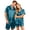 Blue, variant on Matching Couples Pajamas Short Sleeve Button up Sleepwear | Satin Pjs,Classic Loungewear with Pockets,Notch Collar Matching Pajamas for Couples, Silver