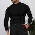 thumbnail image 2 of Men's Autumn And Winter German Velvet Solid Color Long Sleeve T Shirt Base Close Fitting Half Neck Men, 2 of 6