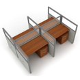 thumbnail image 4 of OFM RiZe 2 x 2 Privacy Workstation Unit in Beige and Maple, 4 of 7