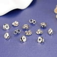 thumbnail image 6 of 24PCS 925 Silver Earring Backs Replacements, 18K White Gold Plated Hypoallergenic Earring Backs for Studs, Secure Ear Locking for Stud Earrings Ear Nut for Posts, 6mm, 6 of 13