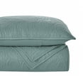 thumbnail image 4 of Bourina Modern Floral 3-Piece Quilt Set, Aqua,Queen,Lightweight & Comfortable,Perfect for All Seasons, 4 of 8