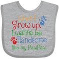 thumbnail image 3 of Inktastic Handsome Like My Pawpaw Boys Baby Bib, 3 of 4