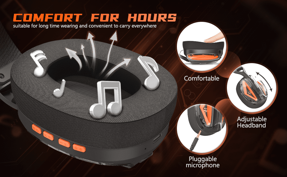 ATTACK SHARK L60 Ultra-Light Tri-Mode Gaming Headset Ultra-Light Tri-Mode Wireless Gaming Headset for PC/PS4/Xbox Black